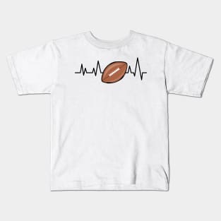 Heartbeat Pulse - American Football Kids T-Shirt